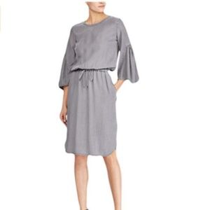 Lauren Ralph Lauren Dress Ruffle Sleeve Drawstring